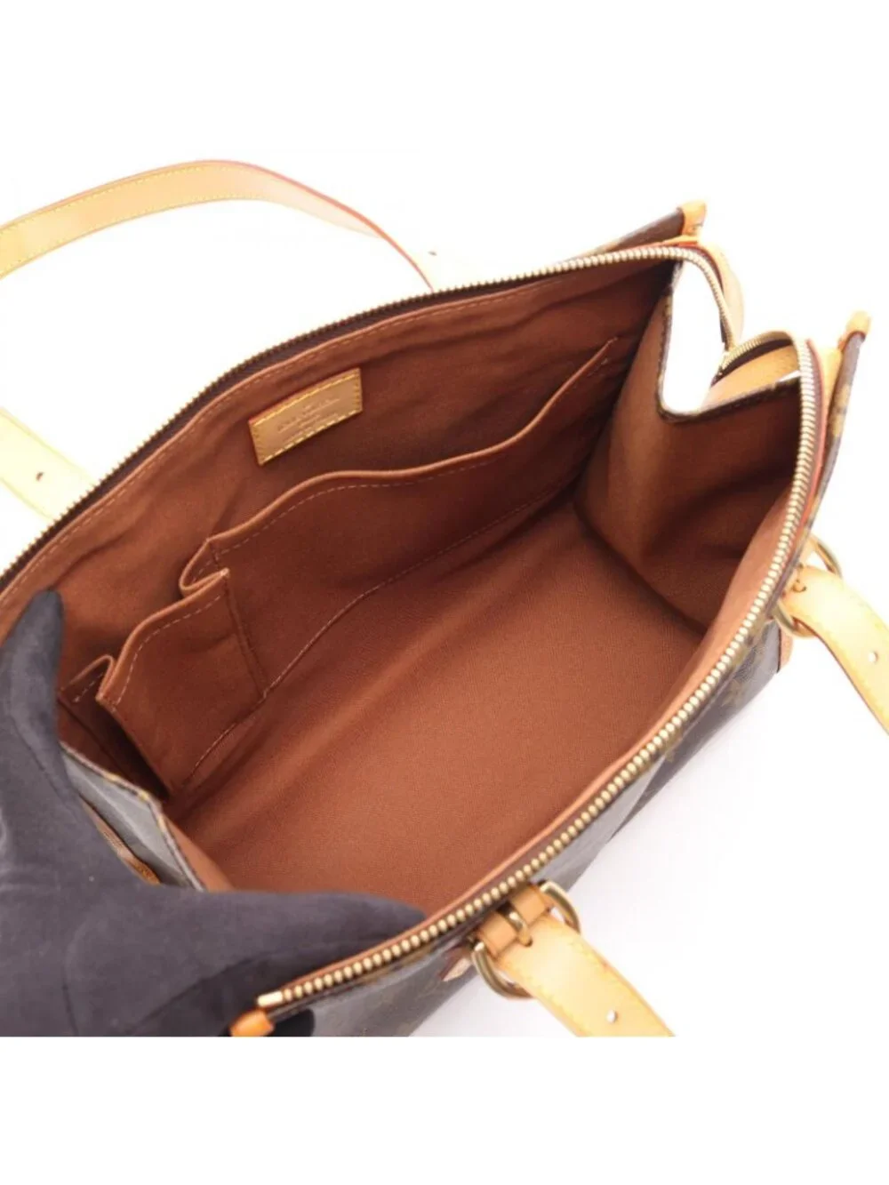Louis Vuitton Tote Bag Popincourt Monogram Canvas Leather Povincourt